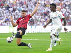 Terus berupaya membongkar pertahanan Mallorca, Madrid akhirnya menuai hasil di menit ke-72. Vinicius Junior bisa menjebol gawang lawan.