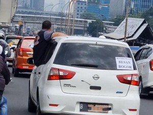Polisi: Ojol Konvoi Besan Bogor Tutupi Nopol Takut Dilacak Aplikator