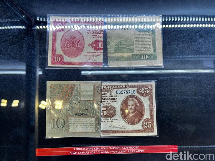 Uang yang digunting pada 1950, era Pemerintahan Presiden Soekarno