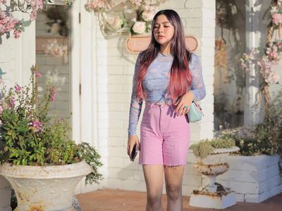 8 Gaya Vicky Shu Bercelana Pendek saat di AS, Langsing Setelah BB Turun 28 Kg