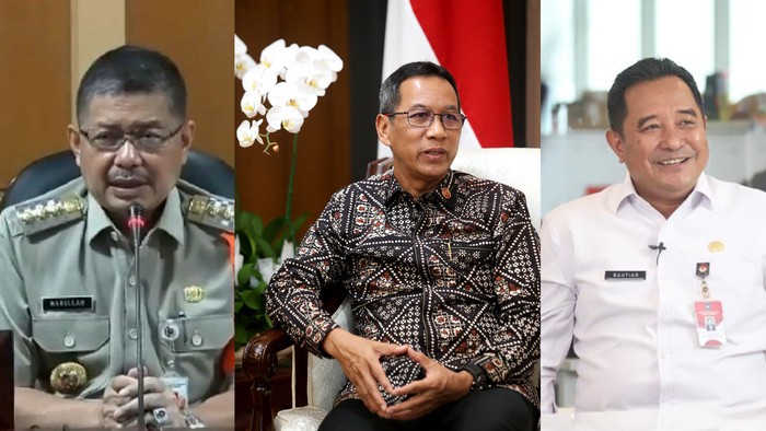 Sejumlah nama calon Penjabat (Pj) Gubernur DKI Jakarta semakin menguat jelang Anies Baswedan purnatugas. 

Tiga nama dimaksud, yakni Kepala Sekretariat Presiden (Kasetpres) Heru Budi Hartono, Sekretaris Daerah (Sekda) DKI Marullah Matali, dan Dirjen Politik dan Pemerintah Umum (Polpul) Kemendagri Bahtiar.
