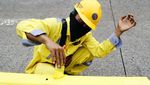 Biar Kinclong, Separator Jalan Gatsu Dicat Ulang