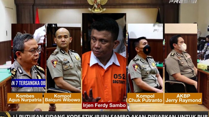 Bareskrim Polri masih memproses polisi-polisi yang melanggar etik terkait tewasnya Brigadir Nofriansyah Yosua Hutabarat atau Brigadir J. Mereka yang terlibat atas arahan Ferdy Sambo ada yang dipecat hingga dihukum demosi atau penurunan jabatan.