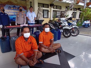 Jual Ratusan Liter BBM Subsidi, Dua Pria di Tabanan Diringkus