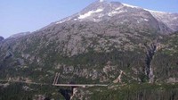Jembatan Cape William Moore, Alaska, AS. Jembatan ini dibangun pada 1976. Dengan usianya yang telah cukup tua tersebut jembatan ini masih sanggup dilewati truk. Hanya saja, kondisinya mulai melengkung.