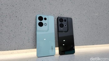 Oppo Reno8 Pro hadir dalam pilihan warna Glazed Green dan Glazed Black. Foto: Adi Fida Rahman/detikINET