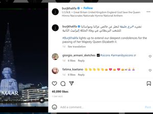 Dubai Turut Berduka, Potret Ratu Elizabeth Terpancar di Burj Khalifa