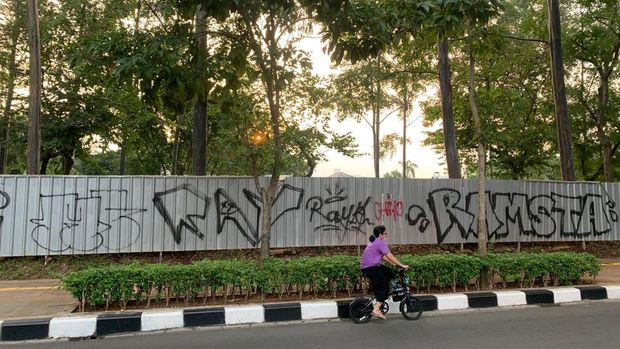 Tebet Eco Park Jadi Sasaran Vandalisme (Mulia Budi/detikcom)