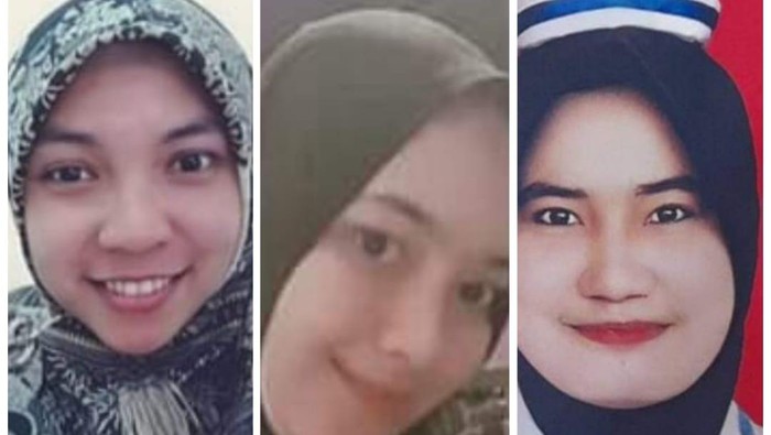 Foto Wanita yang dilaporkan hilang di Aceh, Ierna Maulina (21), Ulfa Rizki (19) dan Fitriani (25). Sumber foto dari Polres Langsa dan Polresta Banda Aceh