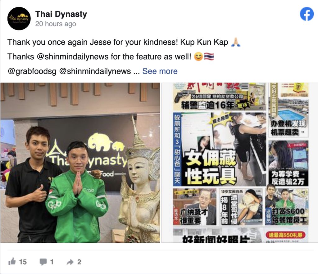 Gokil! Ojol Ini Beri Tip Rp 6 Juta untuk Restoran Thailand Favoritnya