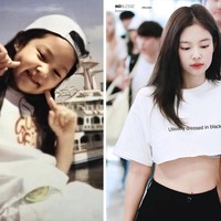 Rapper grup BLACKPINK itu sudah terlatih berpose di depan kamera. Dia terlihat menggemaskan saat memakai kaos putih dengan baseball cap yang dipakai terbalik. Foto: Twitter, dok. Fansite