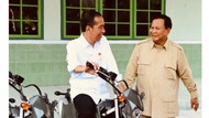 Ekspresi Prabowo Ditanya Duet dengan Jokowi di Pilpres 2024