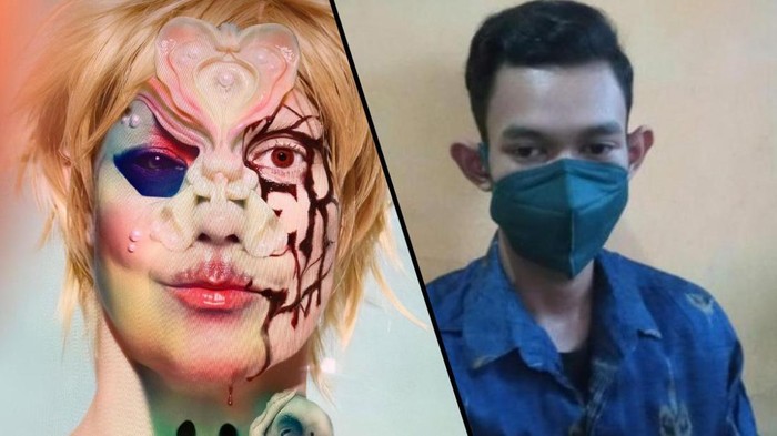 Kolase avatar hacker Bjorka dan M Said Fikriasyah warga Cirebon