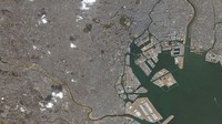 Citra satelit DigitalGlobe menampilkan padatnya perkotaan Tokyo.