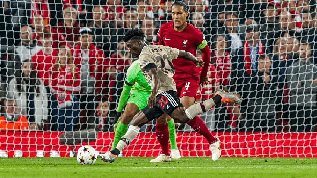 LIVERPOOL, UNITED KINGDOM - SEPTEMBER 13: Mohammed Kudus of Ajax during the UEFA Champions League match between Liverpool and Ajax at Anfield on September 13, 2022 in Liverpool, United Kingdom (Photo by Andre Weening/Orange Pictures/BSR Agency/Getty Images