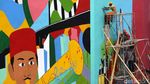 Dipenuhi Mural, Wujud Kampung Gembira Gambrong Jaktim Mulai Terlihat