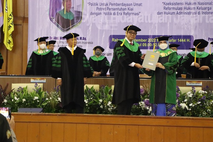 Pengukuhan Ahmad Tholabi Kharlie sebagai Guru Besar UIN Jakarta.