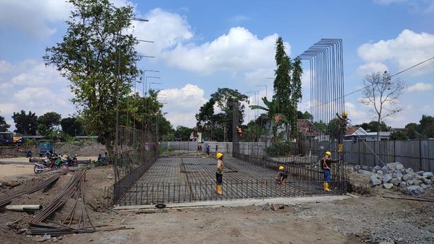 Progres pembangunan Tol Jogya-Bawen seksi 1.