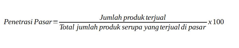Cara menghitung penetrasi pasar.