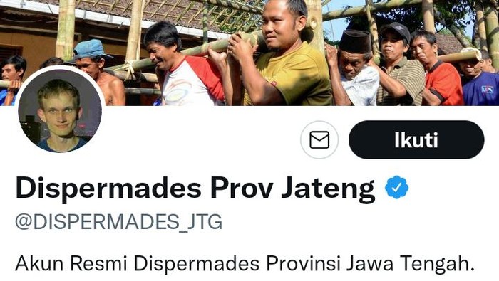 Tangkapan layar akun Twitter Bispermades Prov Jateng, Rabu (14/9/2022) malam.