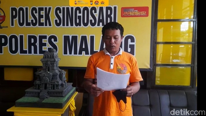TOS, pelaku pelecehan seksual wanita ODGJ di Malang membaca surat pernyataan