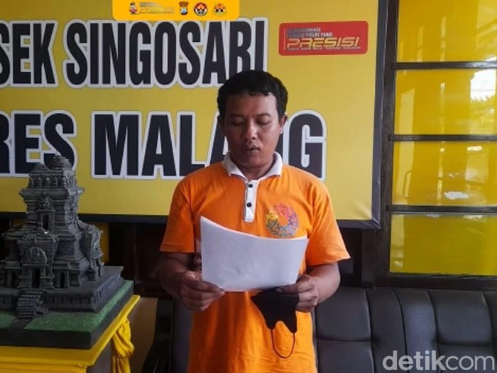 TOS, pelaku pelecehan seksual wanita ODGJ di Malang membaca surat pernyataan