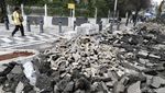 Benahi Jalur Pedestrian, Aspal Jalan Proklamasi Jakpus Dikelupas