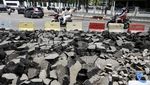 Benahi Jalur Pedestrian, Aspal Jalan Proklamasi Jakpus Dikelupas