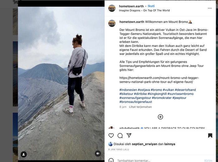 Turis nakal kencingi Gunung Bromo