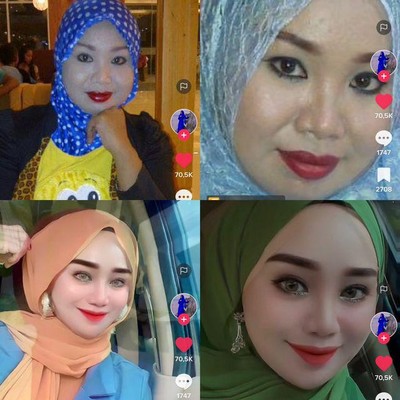 Foto transformasi Liena Agustina viral di media sosial, berhasil glowup dikira beda orang oleh netizen.