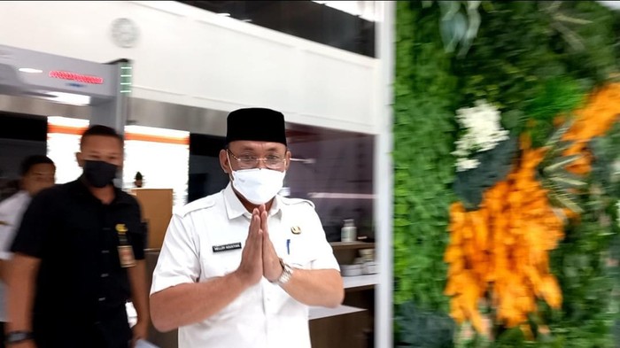 Walkot Cilegon Helldy tiba di Kemenag (Anggi-detikcom)