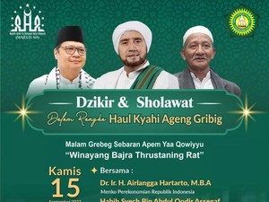 Menko Airlangga Ikuti Zikir dan Salawat Bareng Habib Syech Malam ini di Klaten
