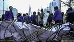 Detik-detik Mahasiswa Tembus Kawat Berduri-Adu Dorong dengan Polisi