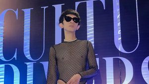 7 Foto Aming di Acara Ivan Gunawan, Curi Atensi Pakai Bodysuit Jaring-jaring