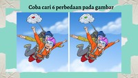 Coba cari 6 perbedaan pada gambar.