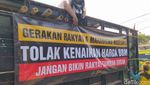 Momen Sopir Truk Demo Tolak Kenaikan Harga BBM di Magelang