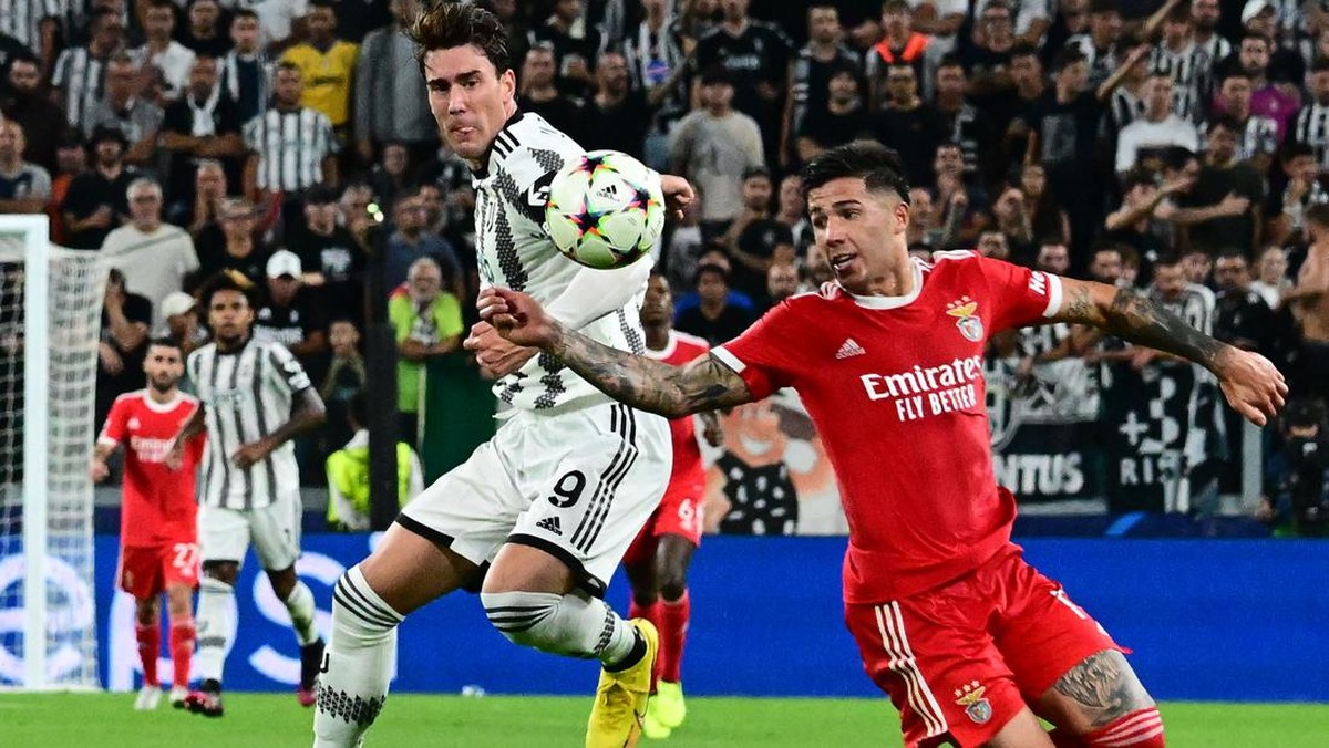 Juventus vs Benfica 1-1 saat turun minum. (Foto: AFP via Getty Images/VINCENZO PINTO)