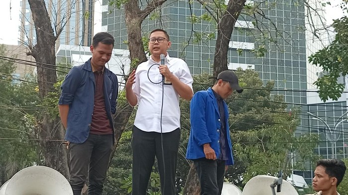 Perwakilan KSP temui pendemo di Jakpus (Adrial-detikcom)
