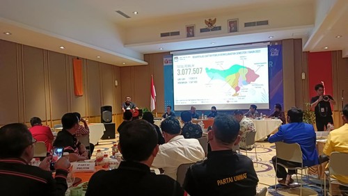 Sejumlah partai di Bali saat mengikuti rapat bersama stakeholder Pemilu 2024 beberapa waktu lalu.