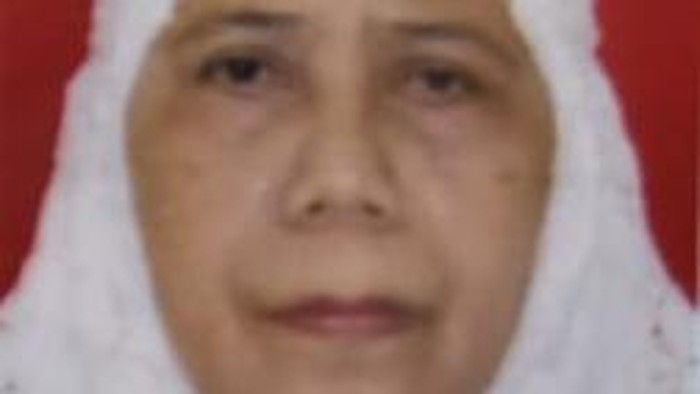 Sosok Ustazah Tasliman yang meningga saat pengajian di Masjid Tebet, Jaksel, Kamis (15/9/2022).