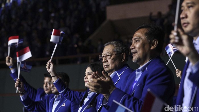 Partai Demokrat gelar rapat pimpinan nasional (Rapimnas) 2022. Rapimnas mengagendakan pidato kebangsaan Ketum Demokrat Agus Harimurti Yudhoyono (AHY).
