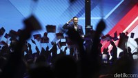 AHY menyampaikan pidato kebangsaan di JCC, Jakarta, Jumat (16/9/2022).