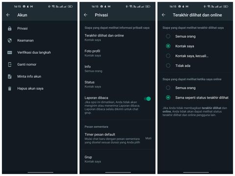 Pengguna WhatsApp di Indonesia kini bisa menyembunyikan status online mereka