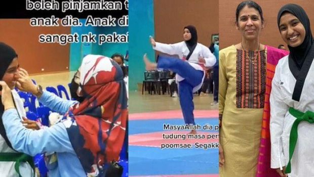 Foto atlet Taekwondo asal India ingin memakai hijab saat bertanding. Foto atlet Taekwondo asal India ingin memakai hijab saat bertanding.