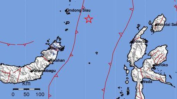Gempa M 4,8 Guncang Sitaro Sulut, Berpusat di Laut