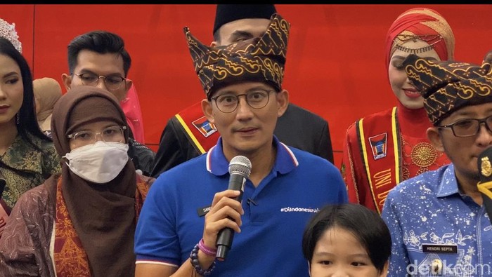 Menparekraf Sandiaga Uno (Jeka Kampai/detikSumut)