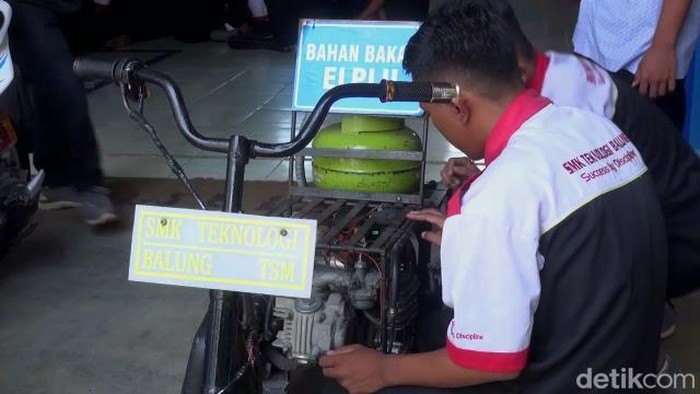 Motor hasil ciptaan siswa SMK di Jember berbahan bakar elpiji