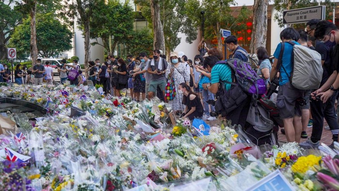 Penghormatan warga Hong Kong ke Ratu Elizabeth