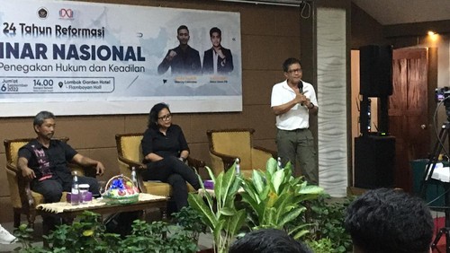 Rocky Gerung mengisi seminar nasional bertema 