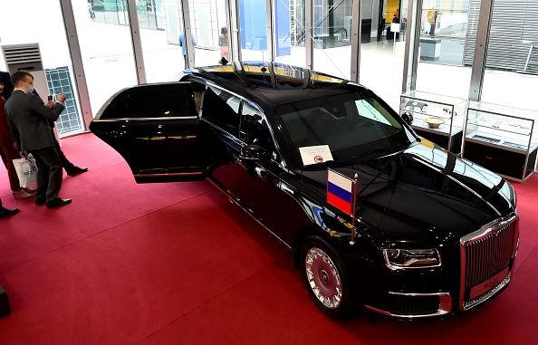 PARIS, FRANCE - DECEMBER 10: (RUSSIA OUT) Russian President Vladimir Putin's Aurus Senat limo is seen in front of  Elysee Palace in Paris, France, December,10,2019. Russian President Putin is taling part in the Normandy Format talks with Ukrainian President Volodimyr Zelensky, French President Emmanuel Macron and German Chancellor Angela Merkerl in Paris today. (Photo by Mikhail Svetlov/Getty Images)